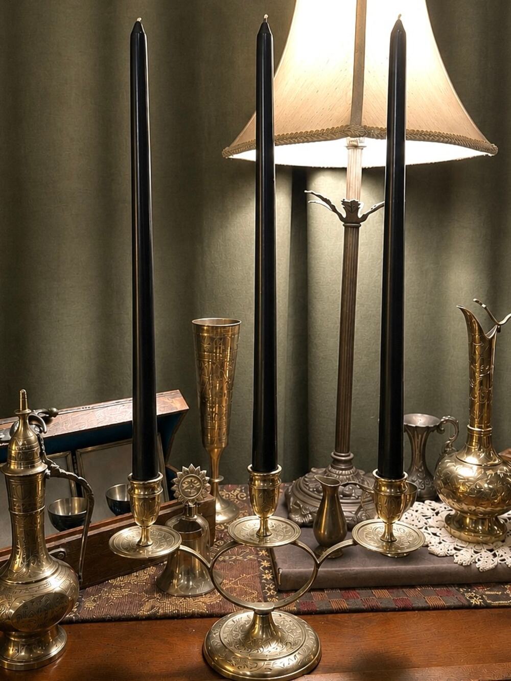 Solid Brass Candelabra - 3 Holes